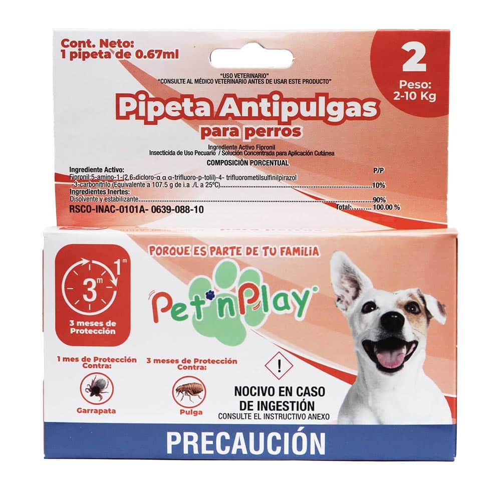 Pipeta Antipulgas y Garrapatas Pet n Play para Perros Pipeta Antipulgas y Garrapatas Pet n Play para Perros